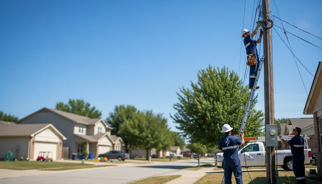 Residential electrician providing installation services in Clute, TX